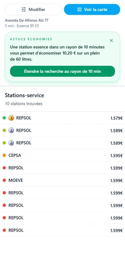 Repostamas - Trouvez facilement l'essence la moins chère près de vous - unapapamadrid