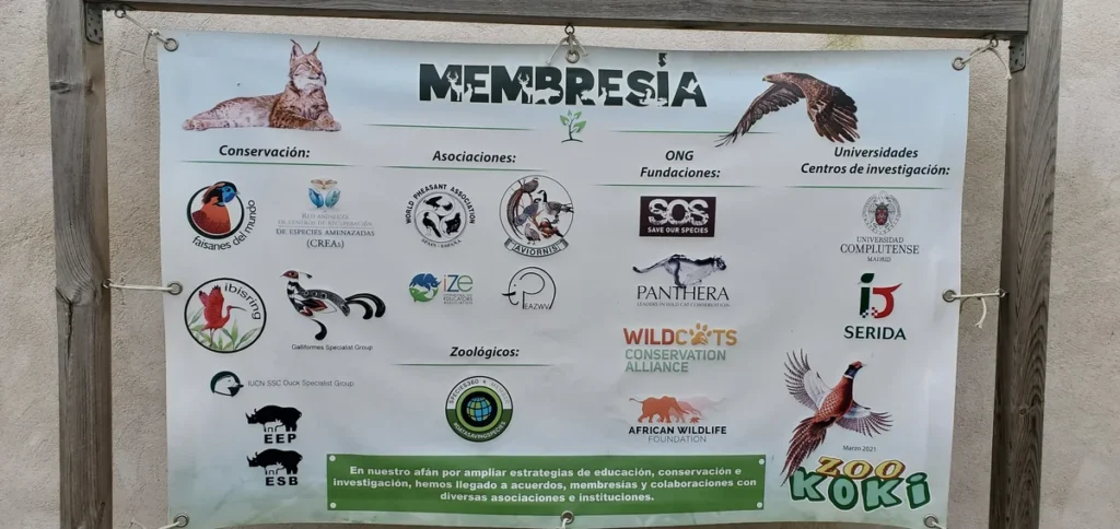 panneau-partenaires-conservation - Zoo Koki - Un Papa à Madrid