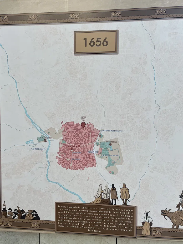 évolution urbaine de la ville de Madrid - 1656 - unpapamadrid.com